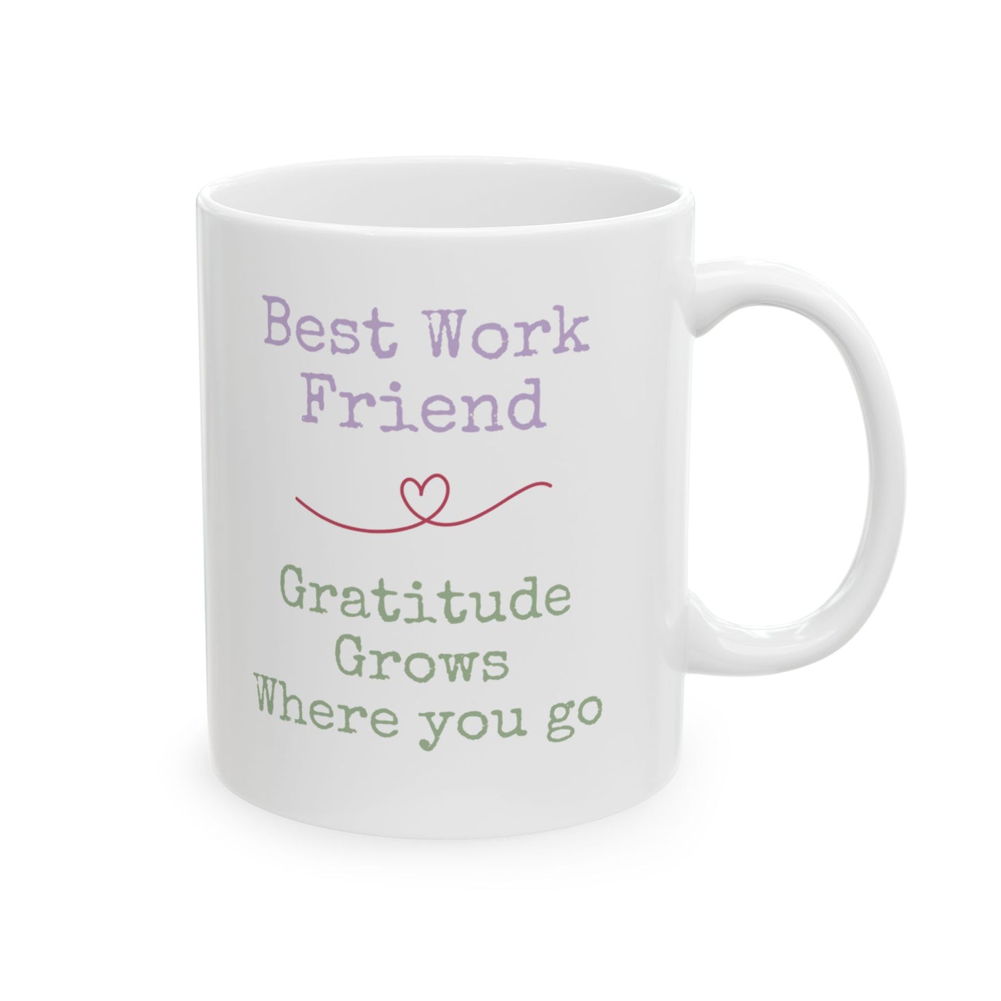 Floral Ceramic Mug — Best Work Friend | Heartwarming Coworker Gift (11oz & 15oz)