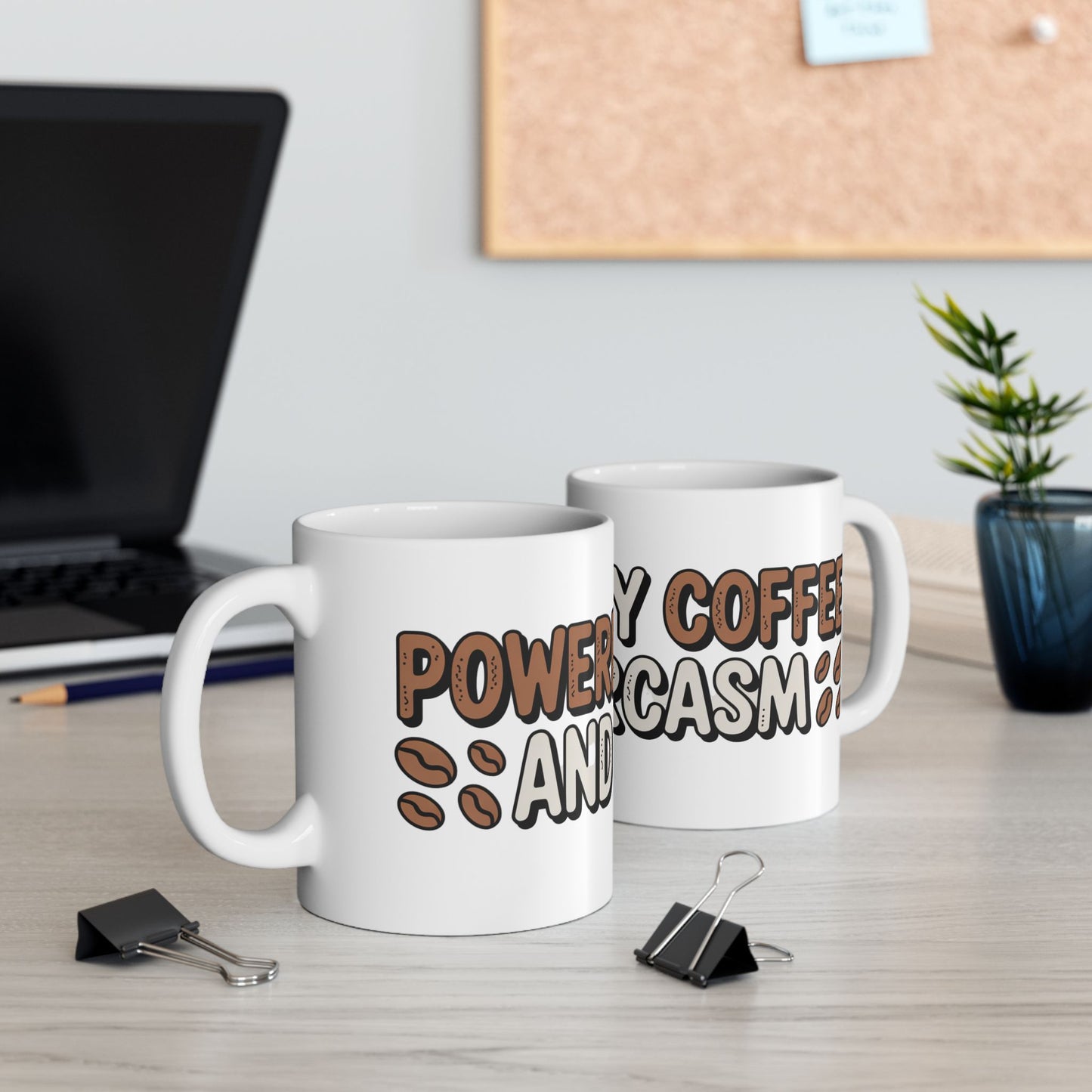 Ceramic Coffee Mug | Powered by Coffee and Sarcasm | Funny Coffee Mug (11oz & 15oz)