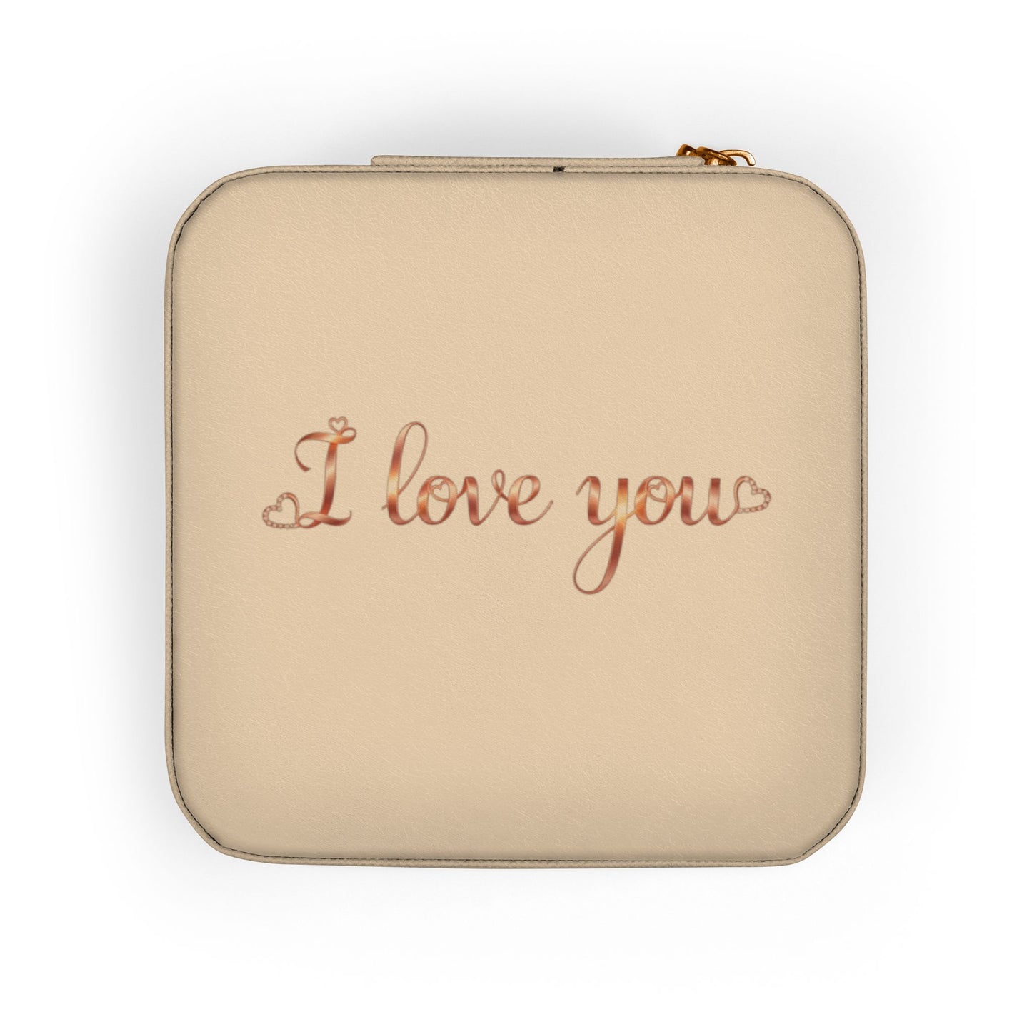 Travel Jewelry Case — Compact 'I Love You' Organizer for Rings, Earrings & Necklaces