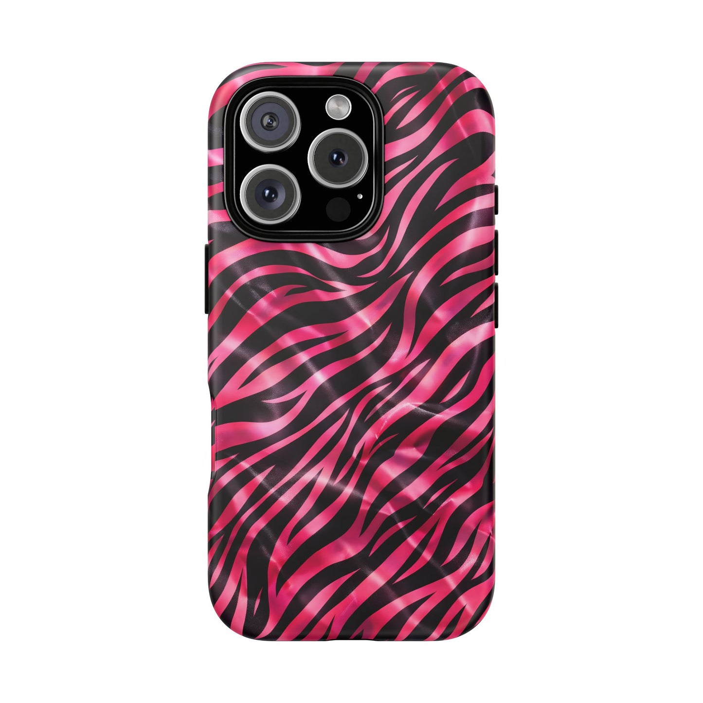 Pink Zebra Tough Phone Case — Glossy Protective Phone Cover