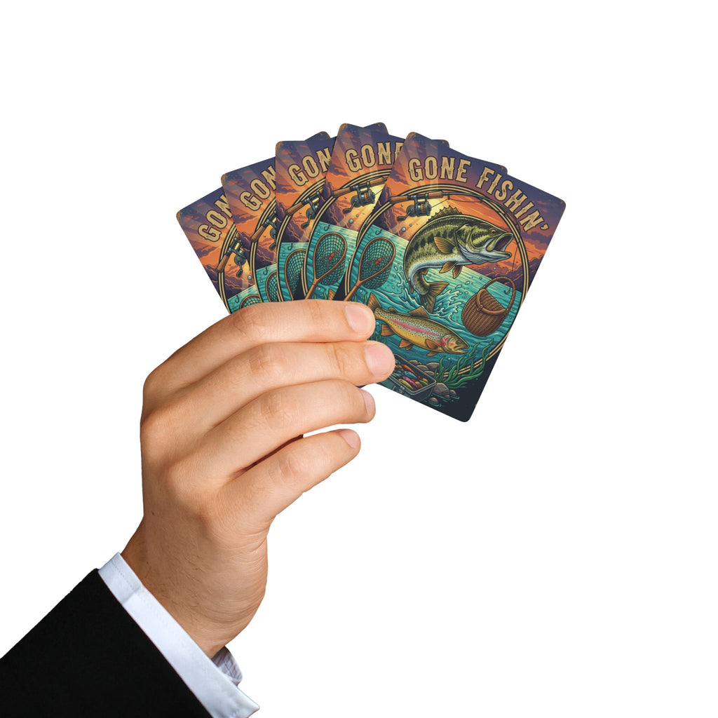Gone Fishin' Poker Playing Cards — Fishing Deck for Anglers & Outdoor Game Nights