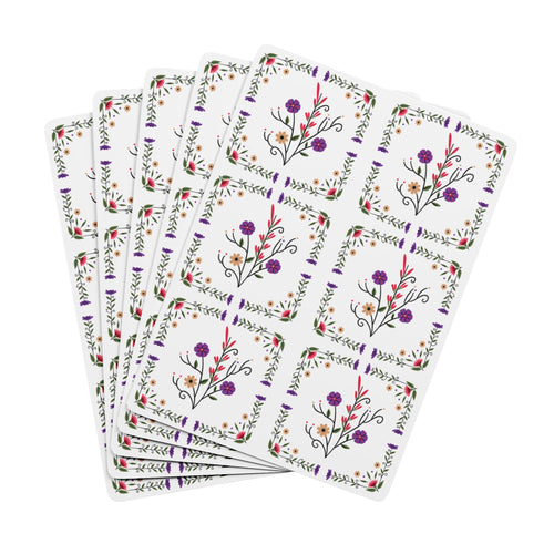 Floral Poker Playing Cards —Deck of Cards for Ladies Game Nights