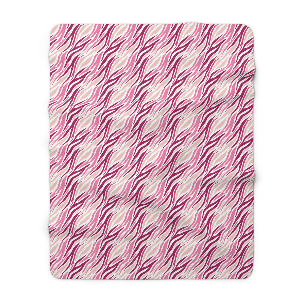 Pink Zebra Sherpa Blanket — Cozy Fleece Throw for Girls & Teens