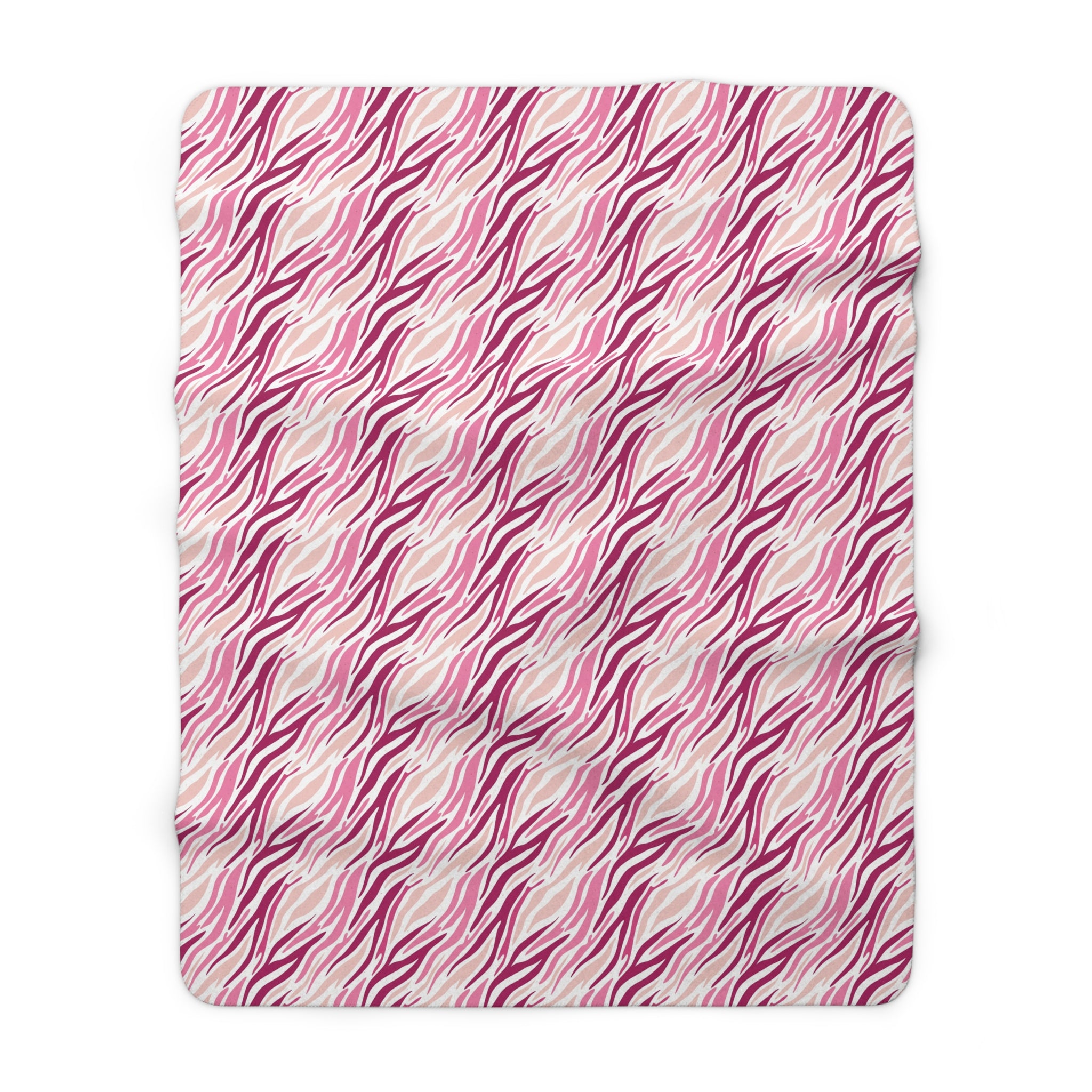 Pink Zebra Sherpa Blanket — Cozy Fleece Throw for Girls & Teens