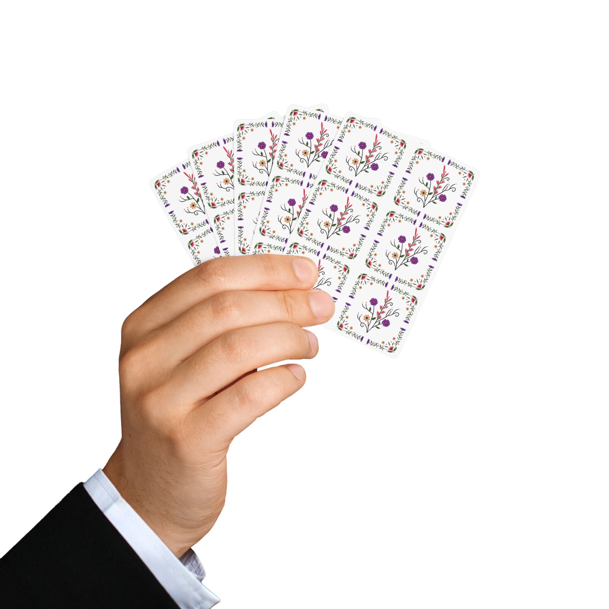 Floral Poker Playing Cards —Deck of Cards for Ladies Game Nights