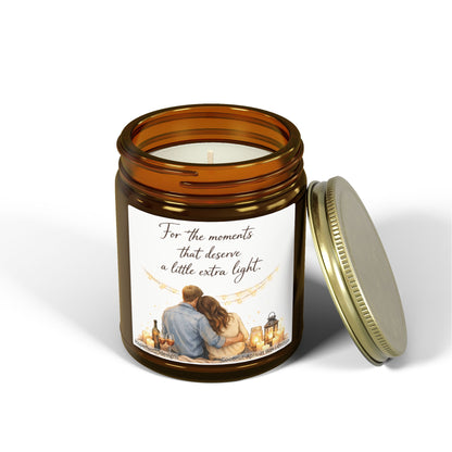 Scented Candle — Coconut Apricot Wax "For the moments that deserve a little extra light" (9oz)