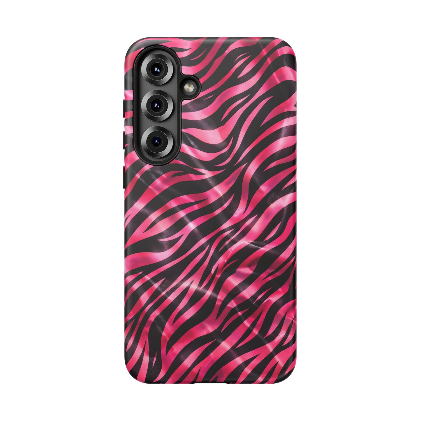 Pink Zebra Tough Phone Case — Glossy Protective Phone Cover