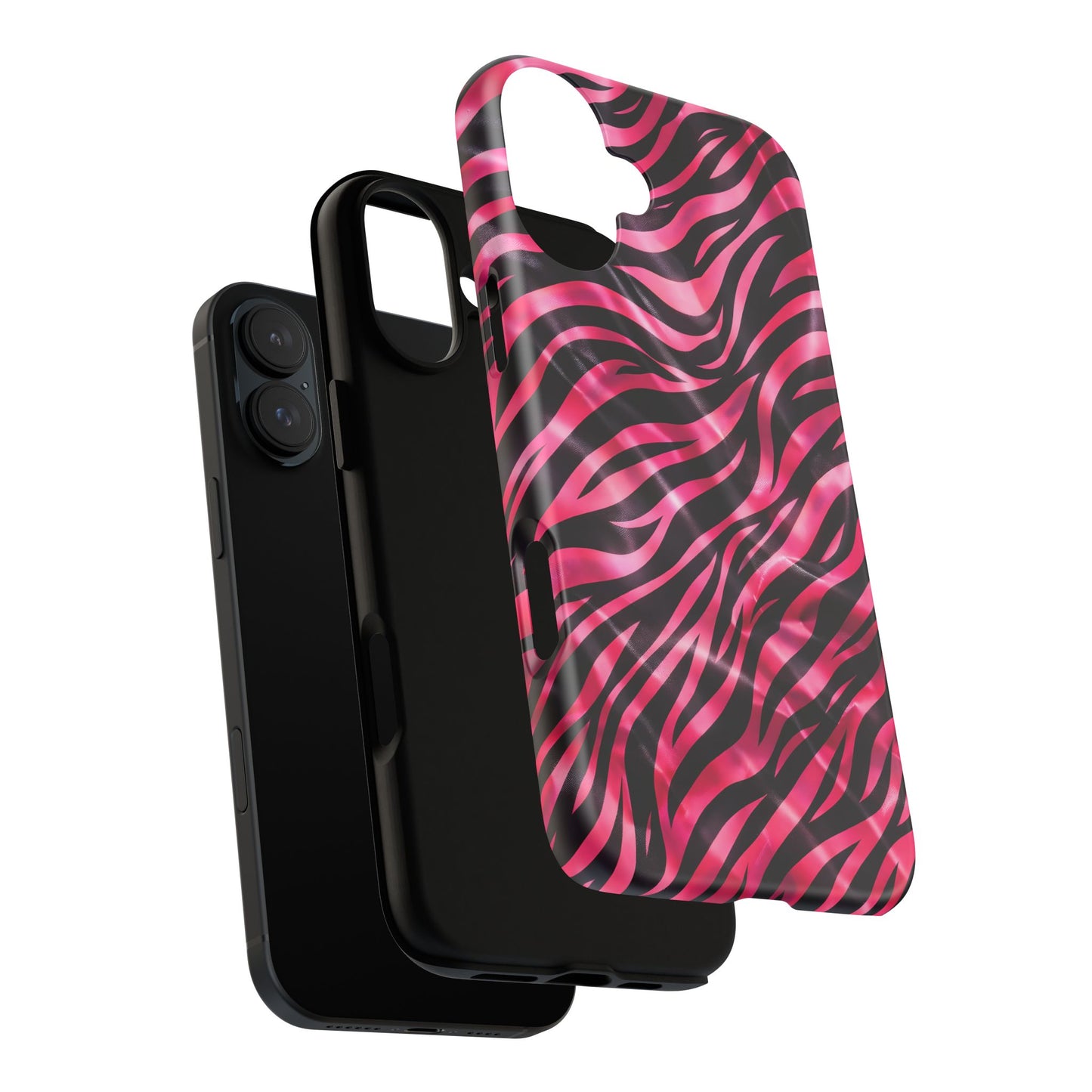 Pink Zebra Tough Phone Case — Glossy Protective Phone Cover