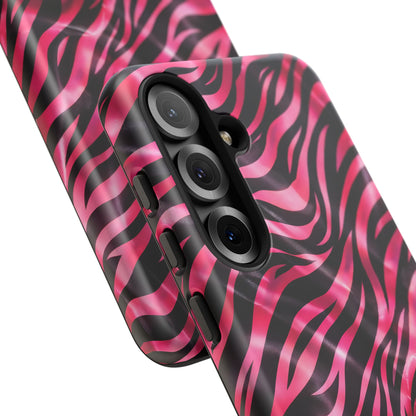 Pink Zebra Tough Phone Case — Glossy Protective Phone Cover