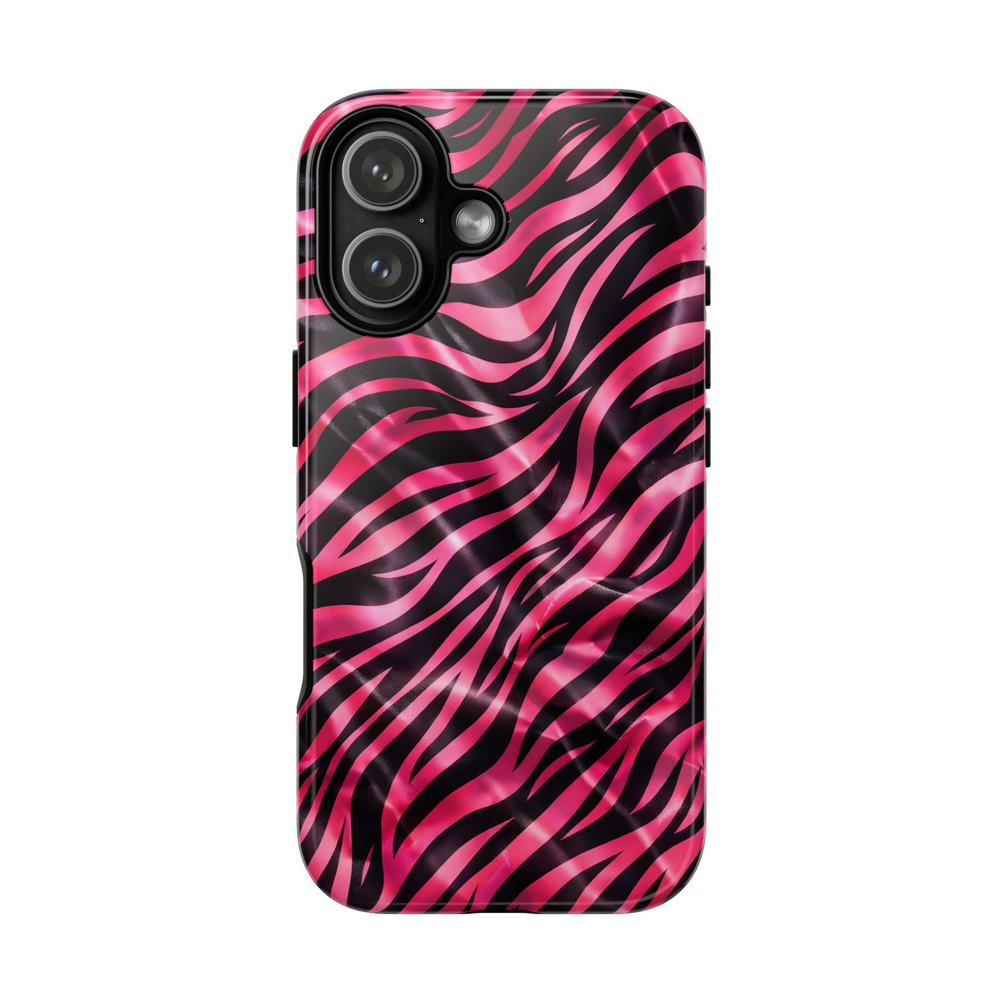 Pink Zebra Tough Phone Case — Glossy Protective Phone Cover