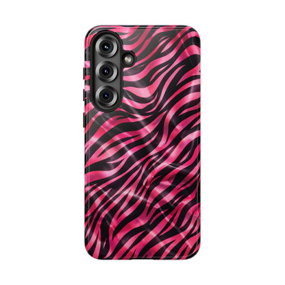 Pink Zebra Tough Phone Case — Glossy Protective Phone Cover