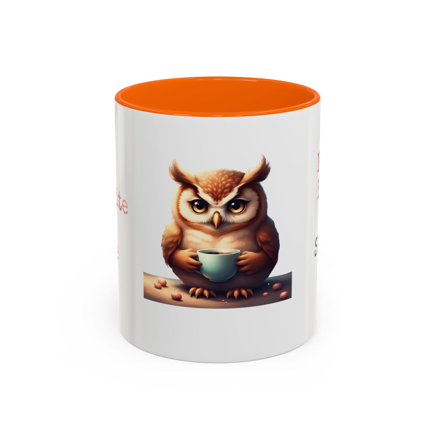 Coffee Mug — "Not A Rise & Shine Day"  —  Owl Accent Mug (11/15 oz) — Funny Morning Coffee Cup