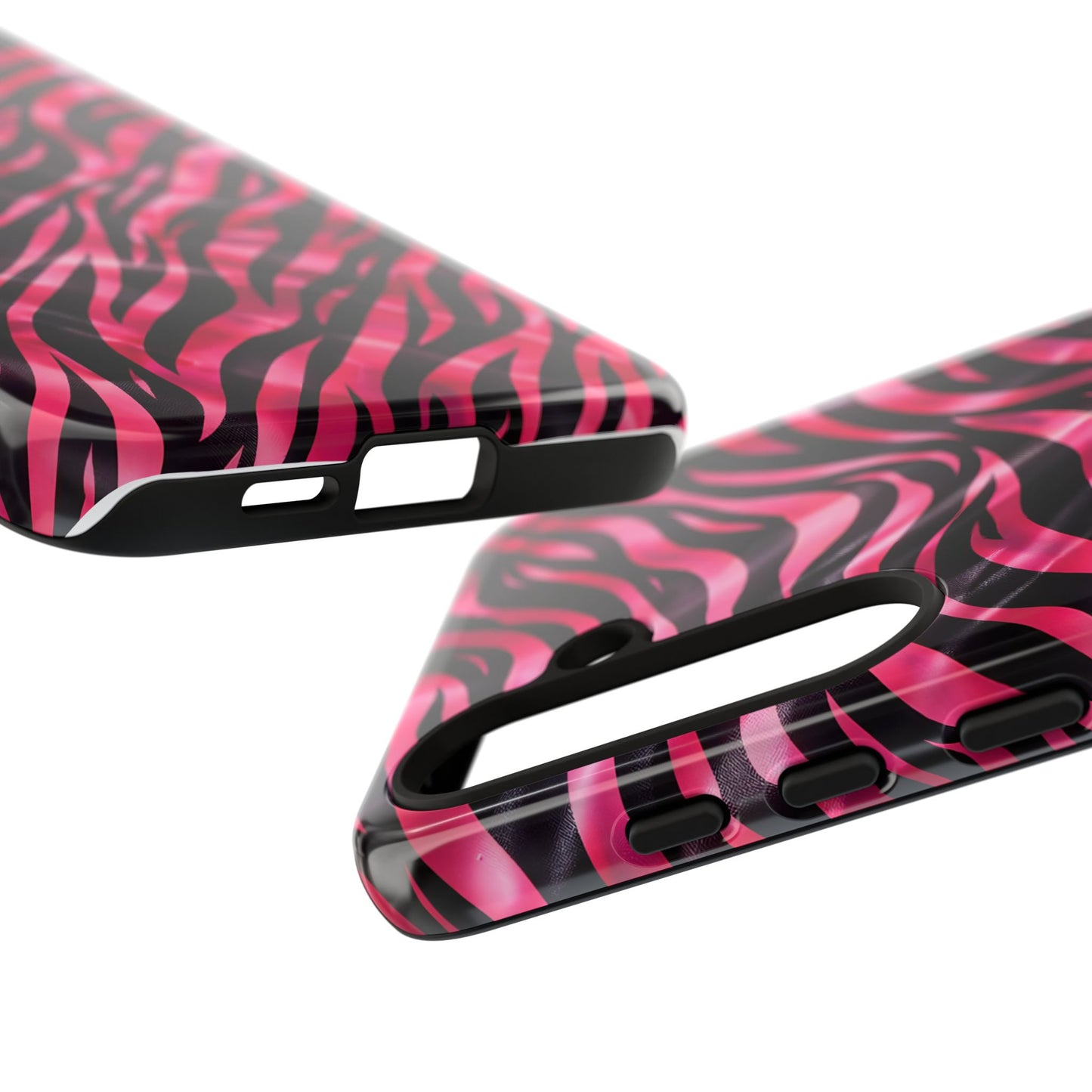 Pink Zebra Tough Phone Case — Glossy Protective Phone Cover