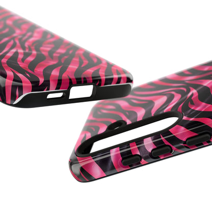 Pink Zebra Tough Phone Case — Glossy Protective Phone Cover
