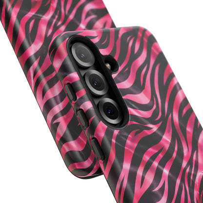 Pink Zebra Tough Phone Case — Glossy Protective Phone Cover