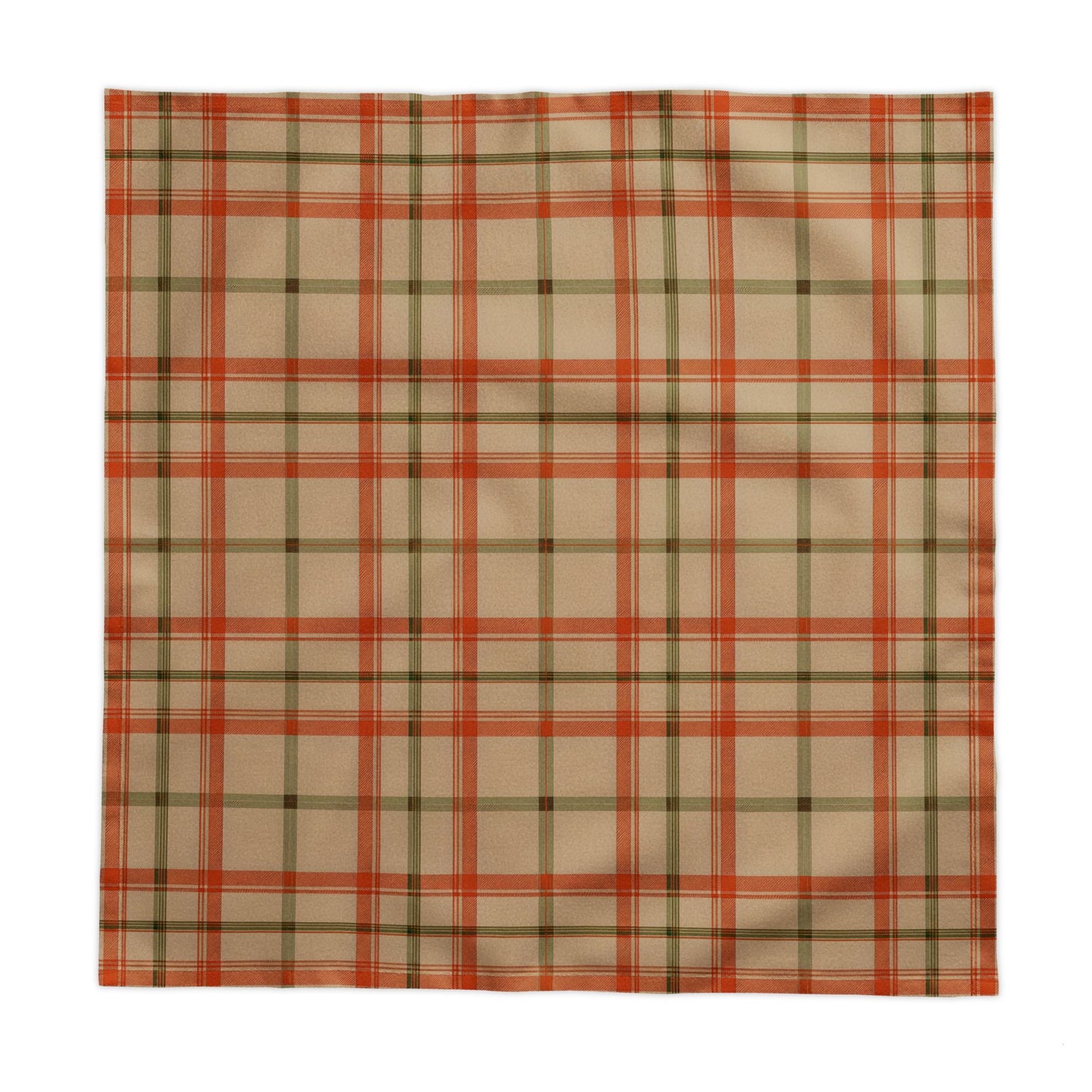 Plaid Tablecloth — Rust & Olive Plaid Table Linen