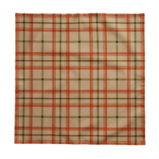 Plaid Tablecloth — Rust & Olive Plaid Table Linen