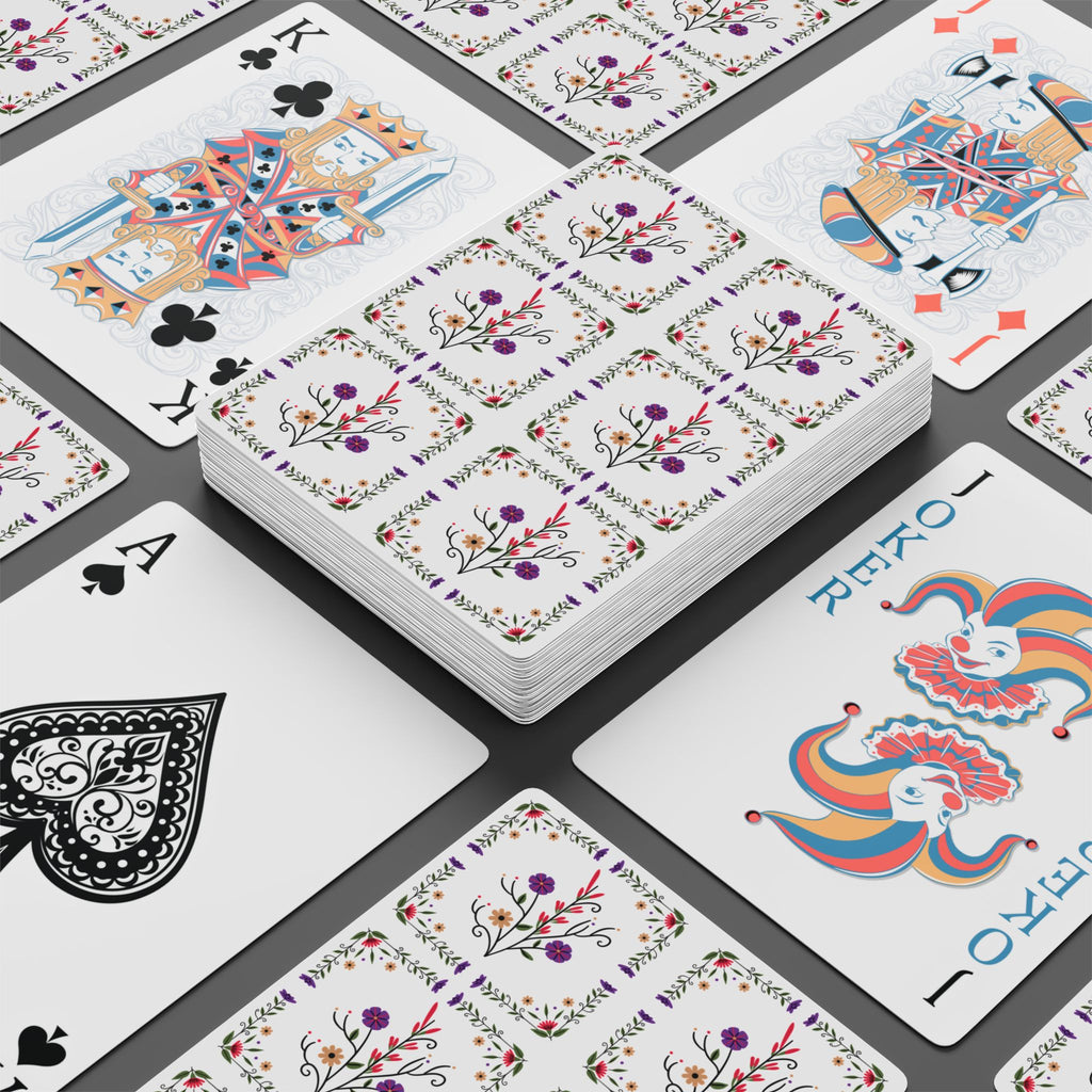 Floral Poker Playing Cards —Deck of Cards for Ladies Game Nights