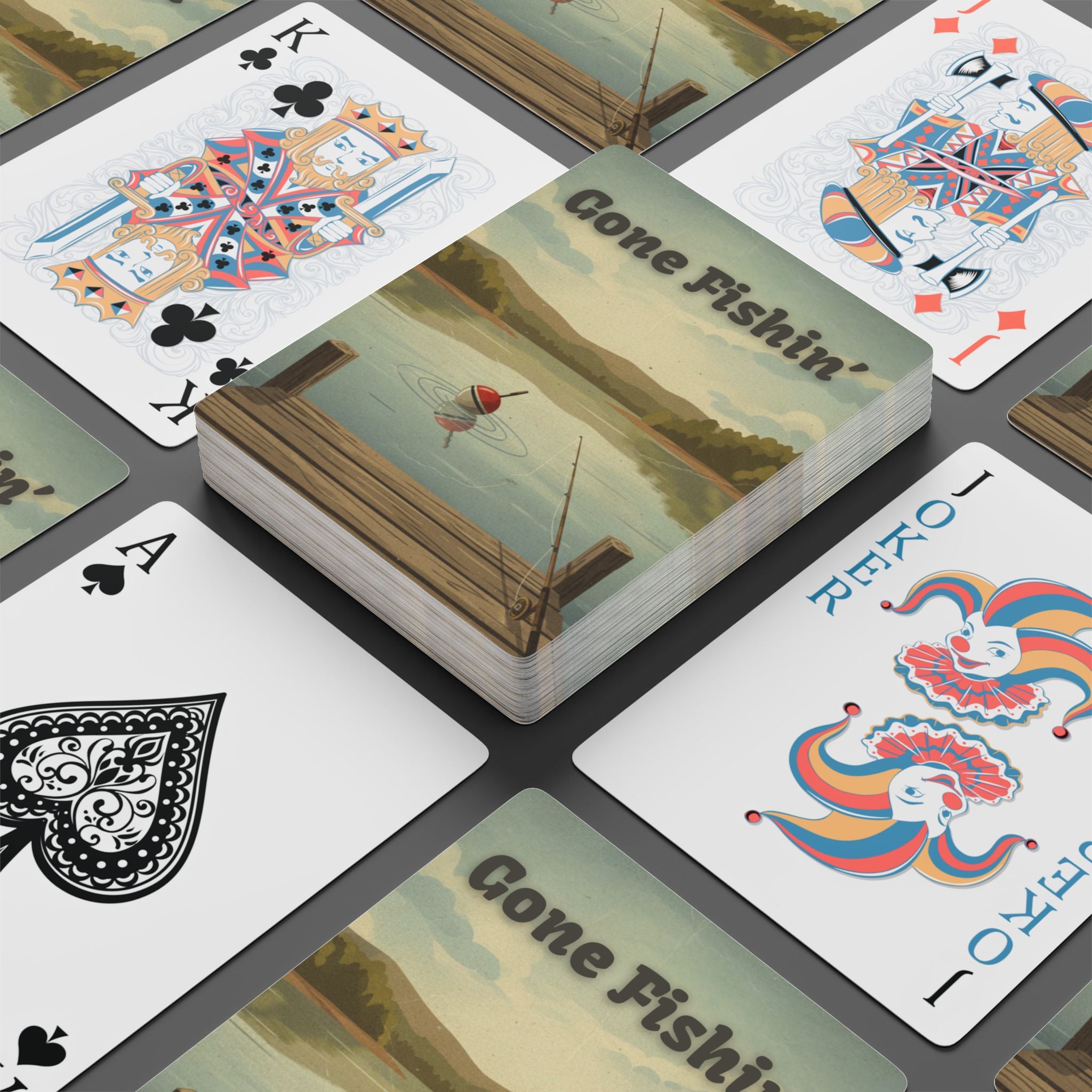 Gone Fishin' Poker Playing Cards — Fishing Deck for Anglers & Outdoor Game Nights