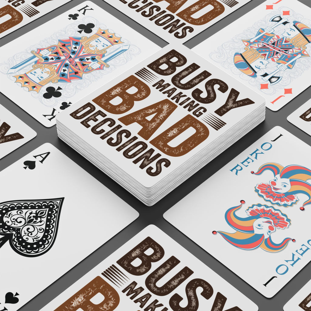 Poker Playing Cards — Unique Card Deck for Game Nights, Busy Making Bad Decisions