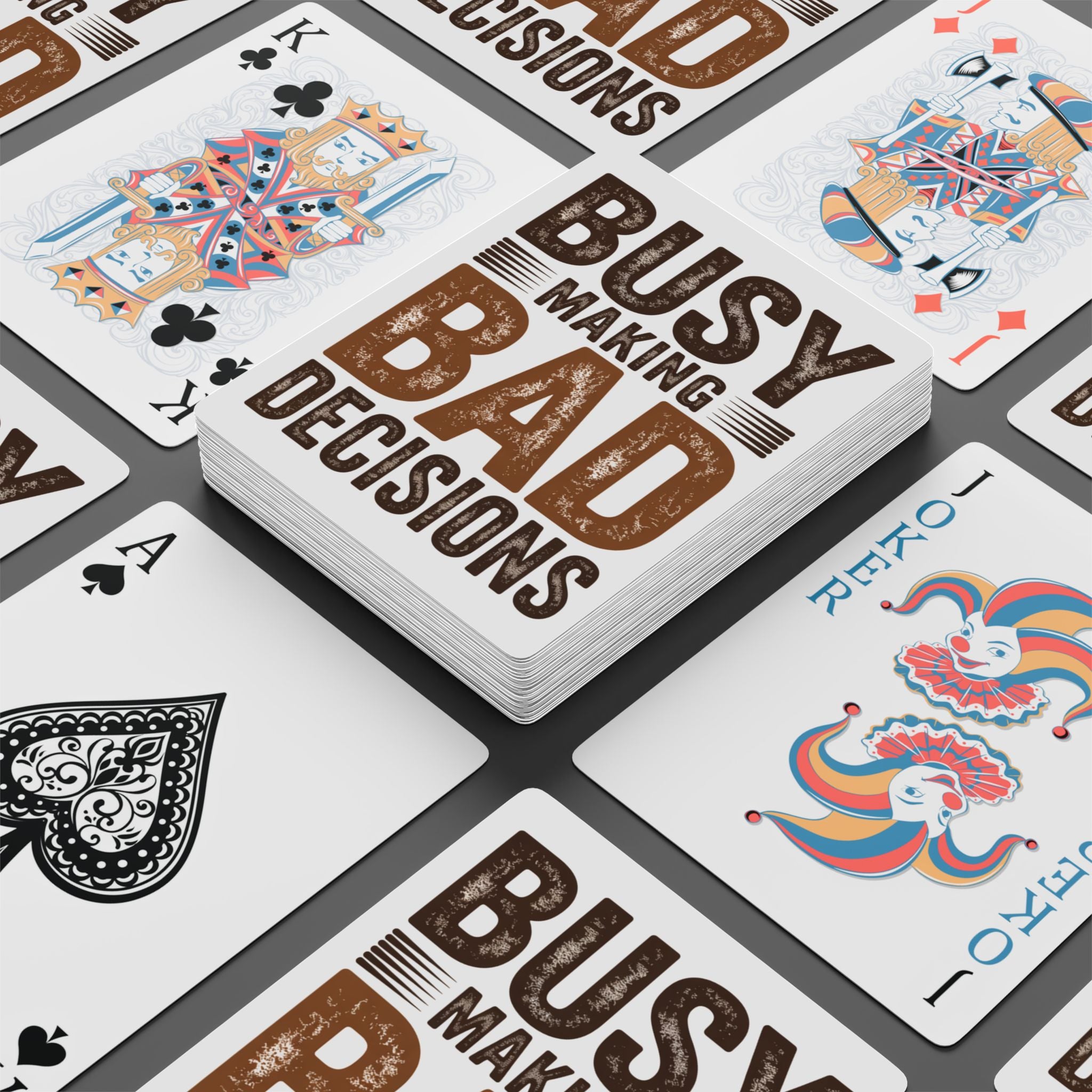 Poker Playing Cards — Unique Card Deck for Game Nights, Busy Making Bad Decisions