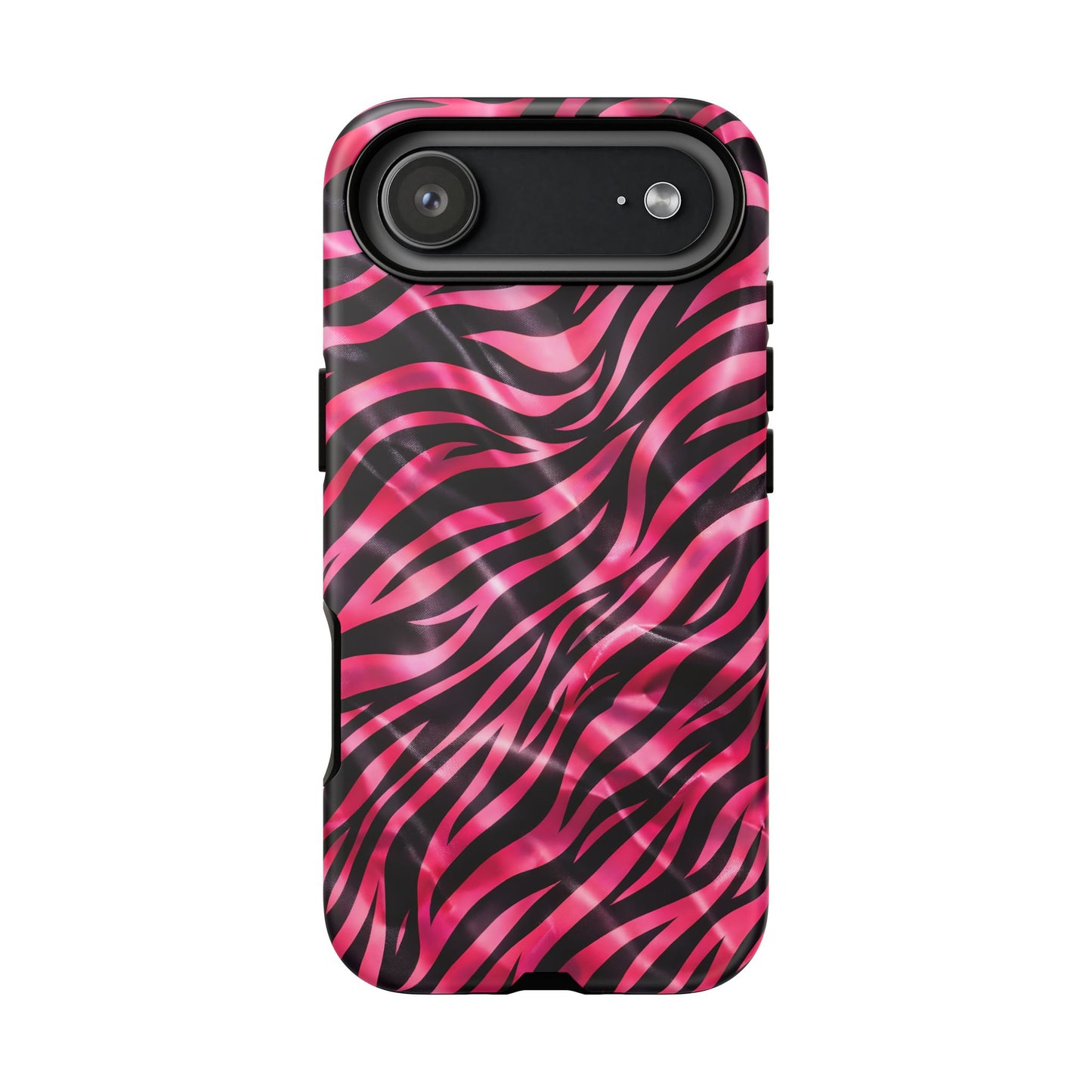 Pink Zebra Tough Phone Case — Glossy Protective Phone Cover