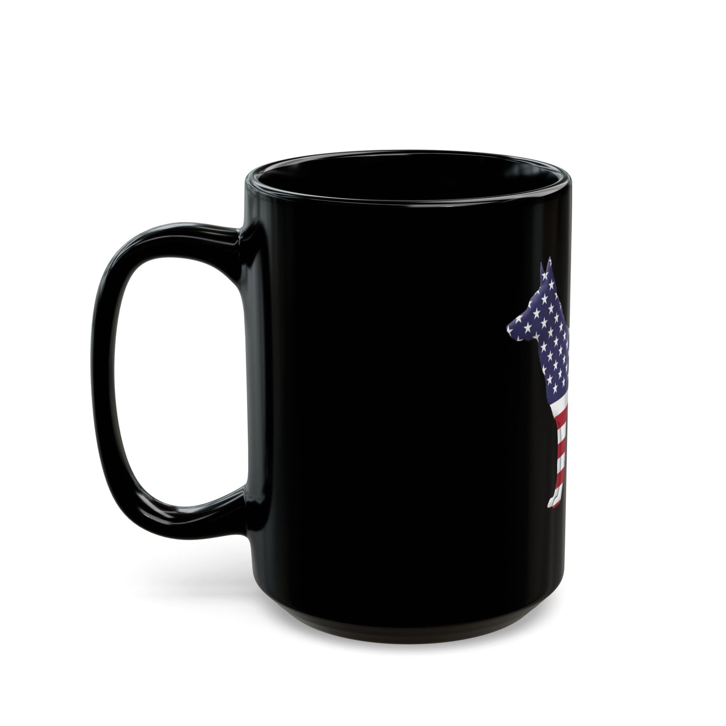 American Flag German Shepherd Mug – Patriotic Dog Lover Coffee Cup (11oz/15oz)