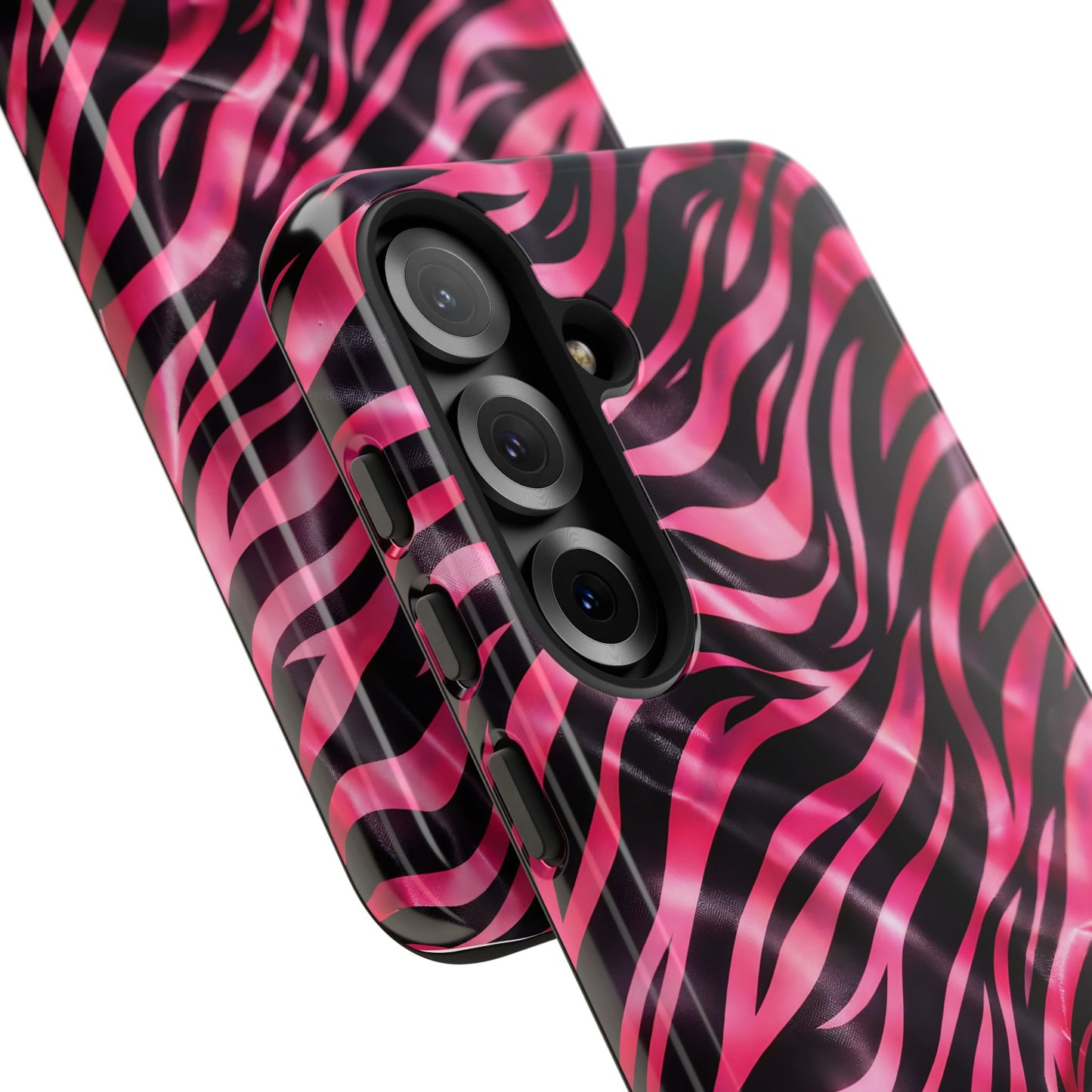Pink Zebra Tough Phone Case — Glossy Protective Phone Cover