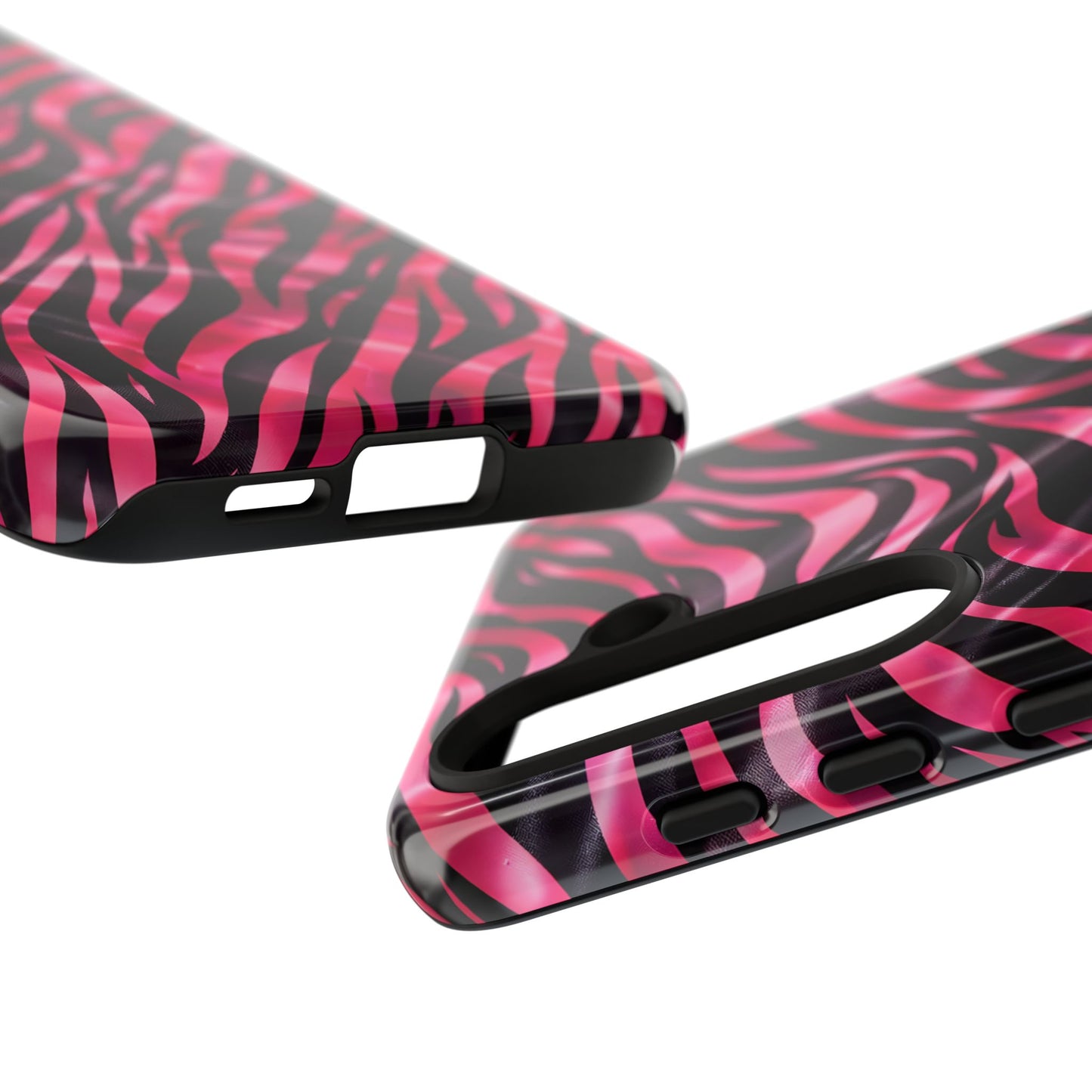 Pink Zebra Tough Phone Case — Glossy Protective Phone Cover