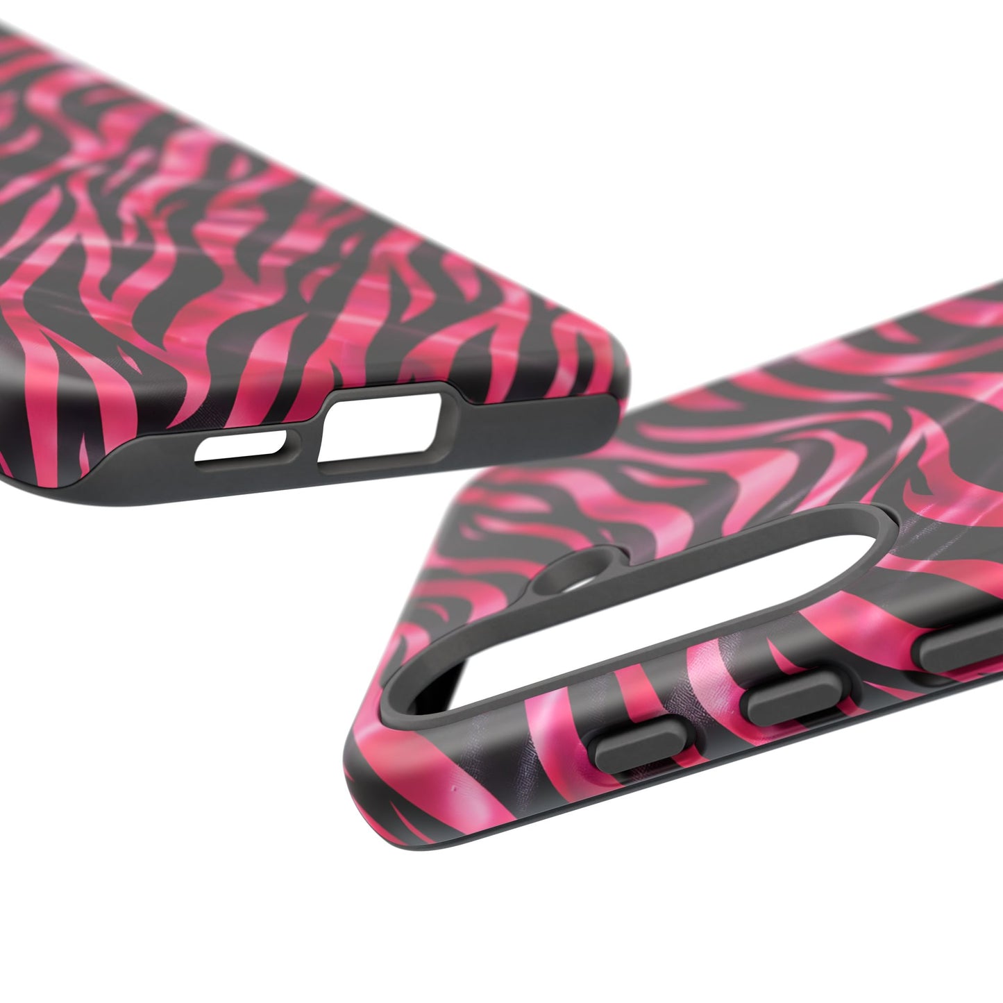 Pink Zebra Tough Phone Case — Glossy Protective Phone Cover