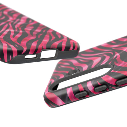 Pink Zebra Tough Phone Case — Glossy Protective Phone Cover