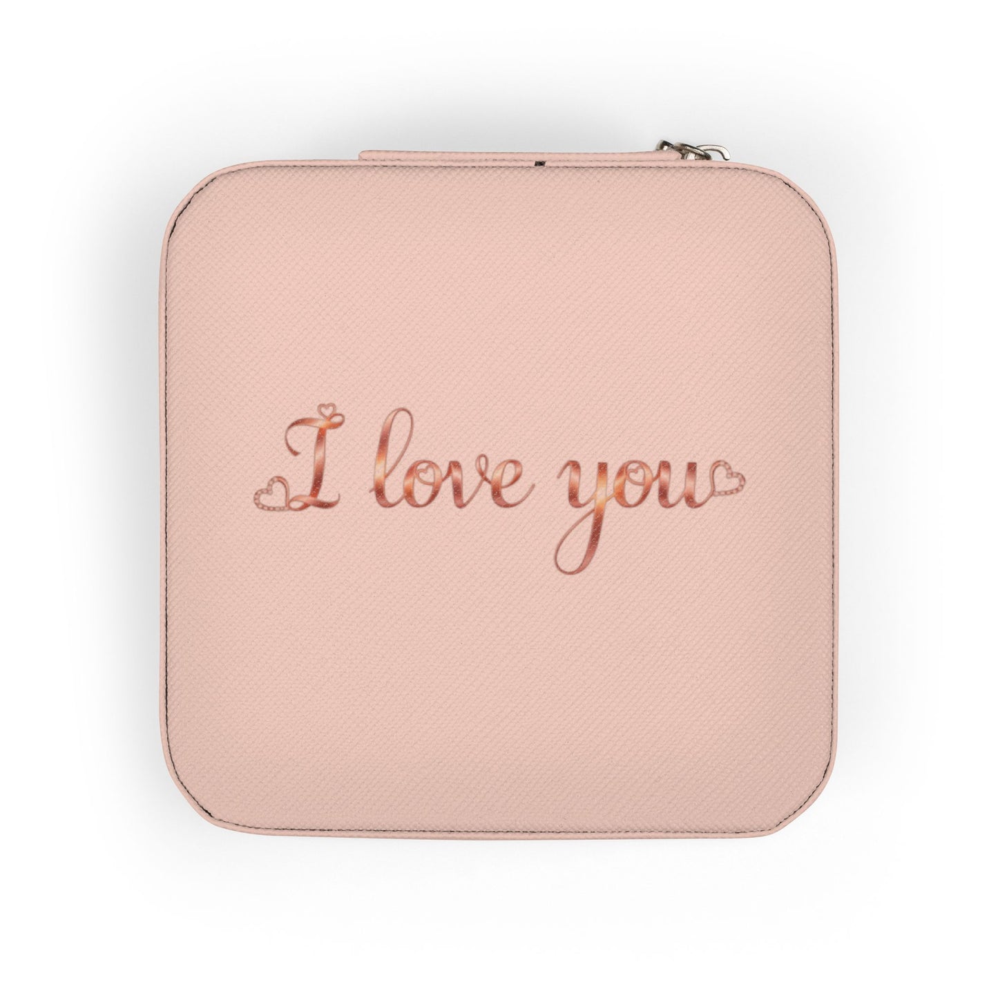 Travel Jewelry Case — Compact 'I Love You' Organizer for Rings, Earrings & Necklaces