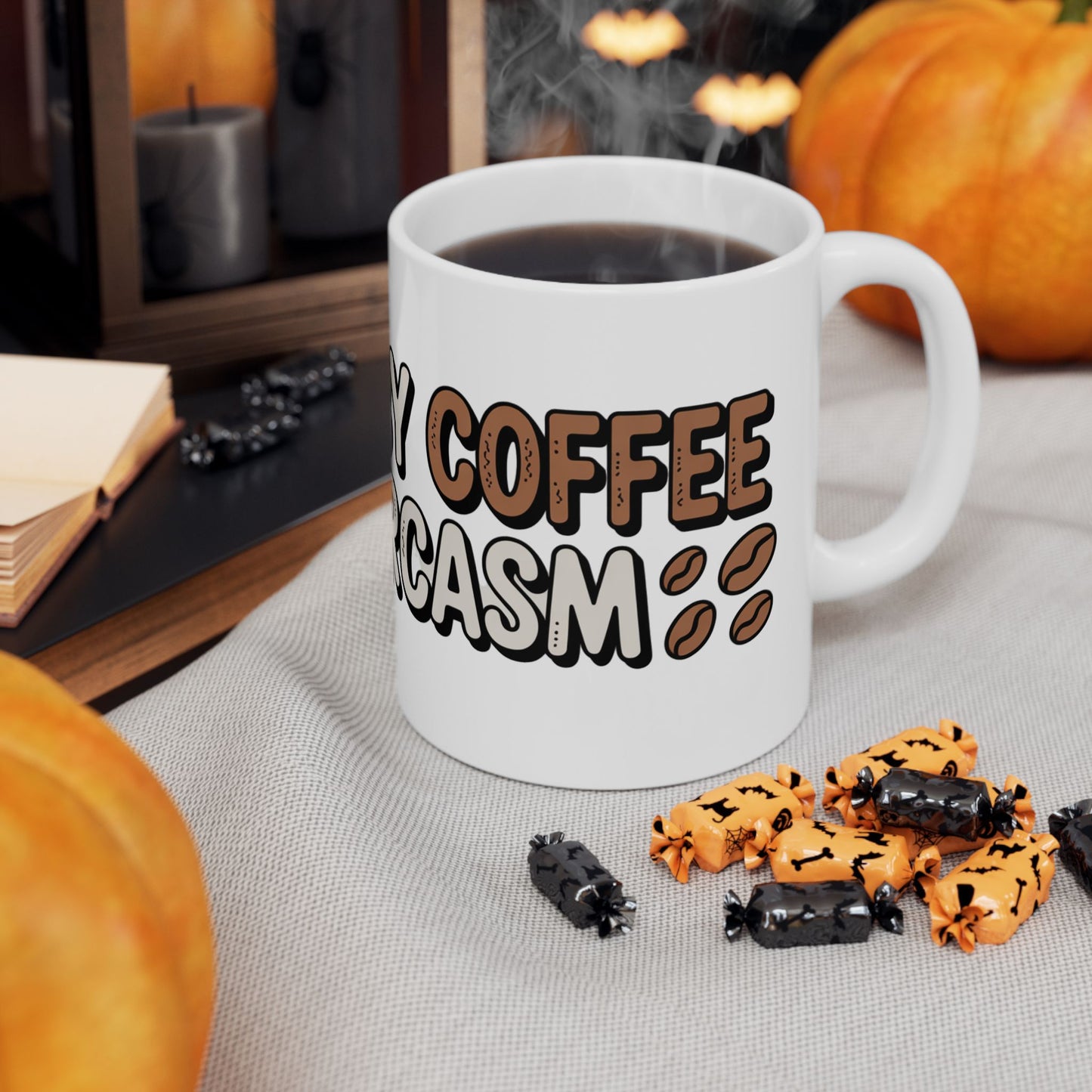Ceramic Coffee Mug | Powered by Coffee and Sarcasm | Funny Coffee Mug (11oz & 15oz)