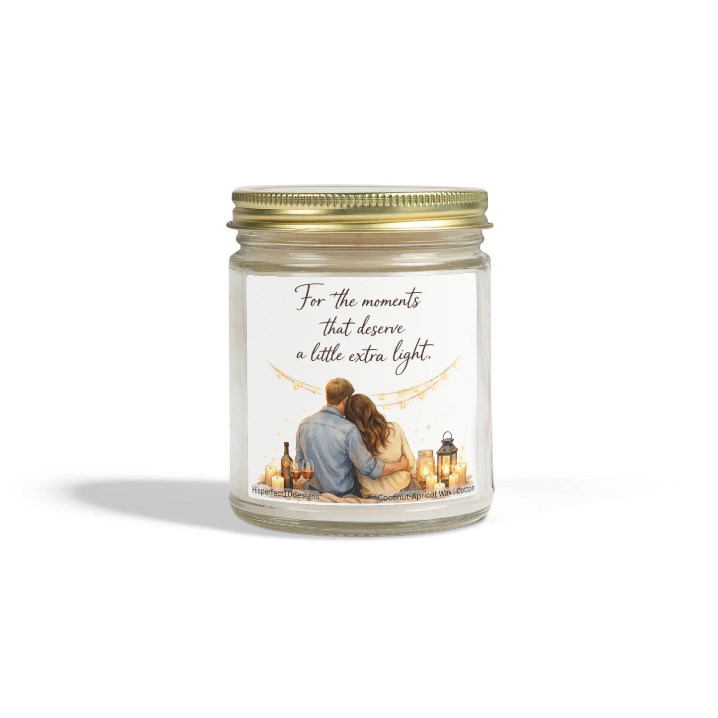 Scented Candle — Coconut Apricot Wax "For the moments that deserve a little extra light" (9oz)