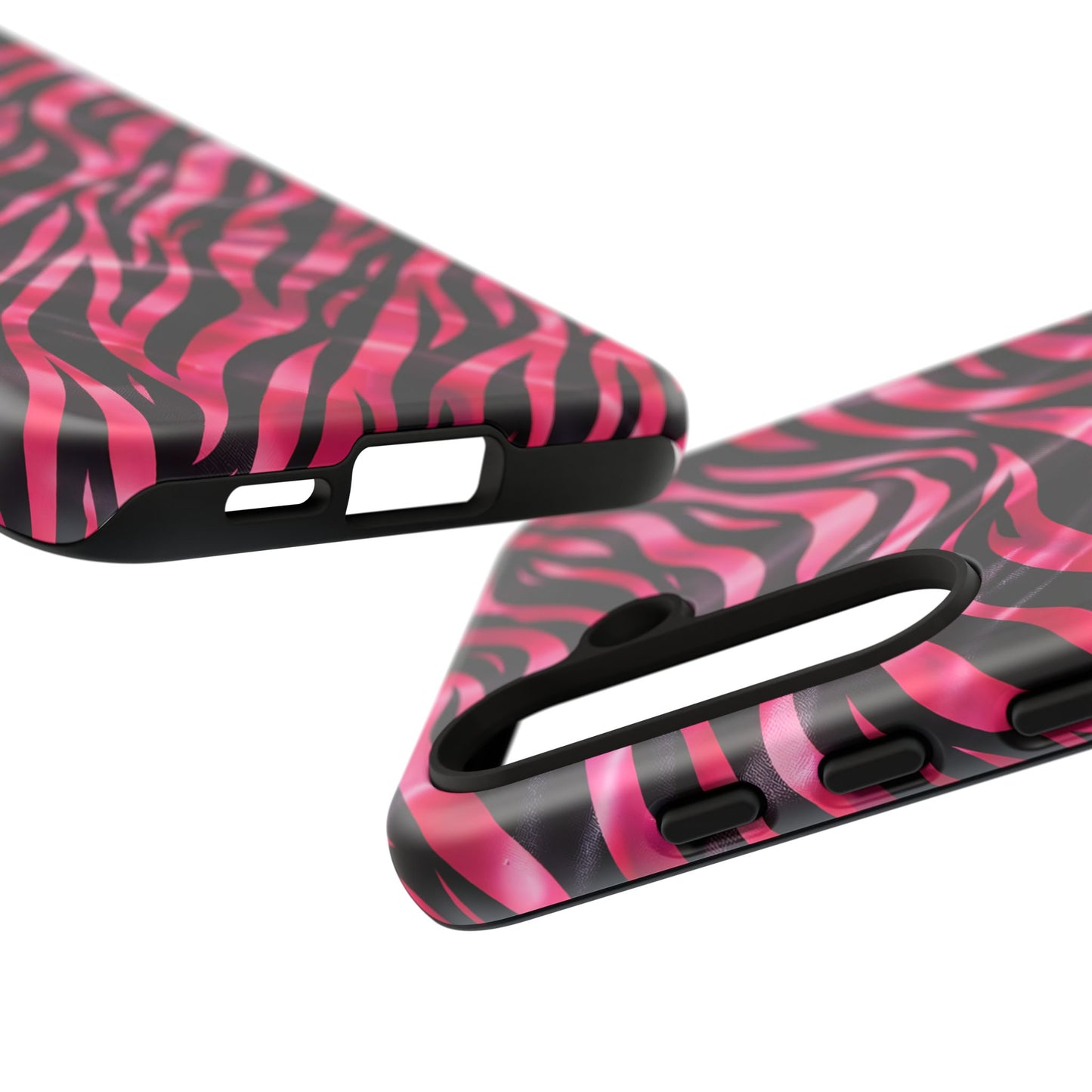 Pink Zebra Tough Phone Case — Glossy Protective Phone Cover