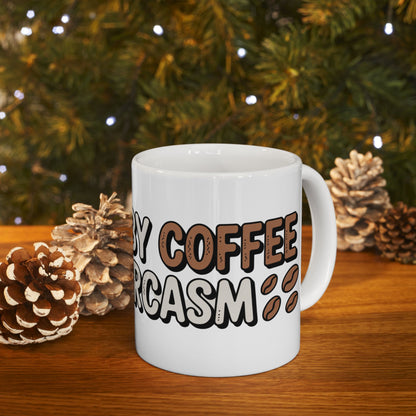 Ceramic Coffee Mug | Powered by Coffee and Sarcasm | Funny Coffee Mug (11oz & 15oz)