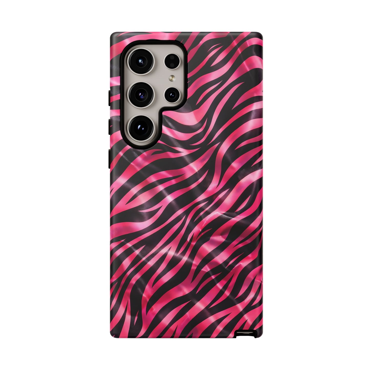 Pink Zebra Tough Phone Case — Glossy Protective Phone Cover