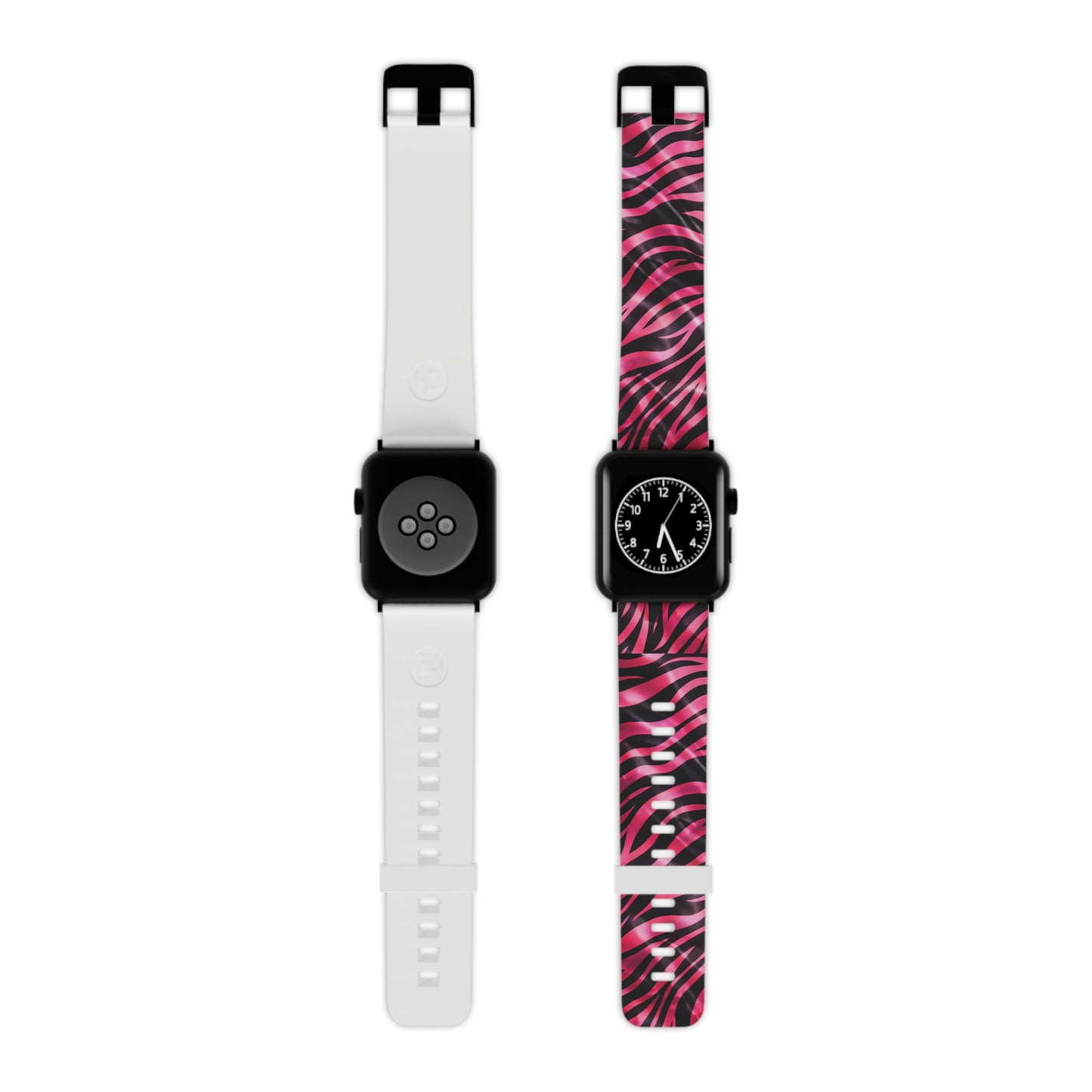 Pink Zebra Print Apple Watch Band — Bold Animal Stripe Replacement Strap