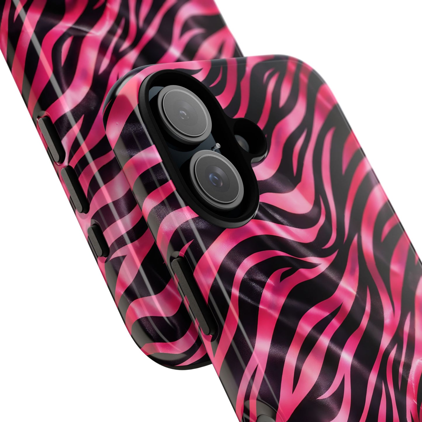 Pink Zebra Tough Phone Case — Glossy Protective Phone Cover