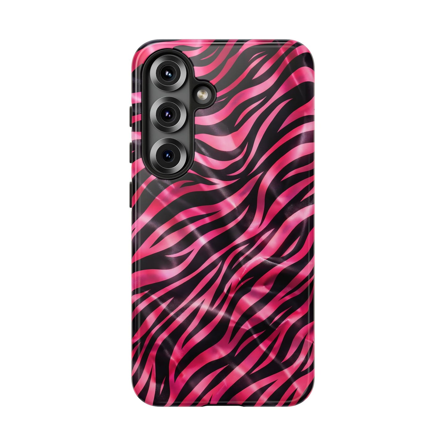 Pink Zebra Tough Phone Case — Glossy Protective Phone Cover