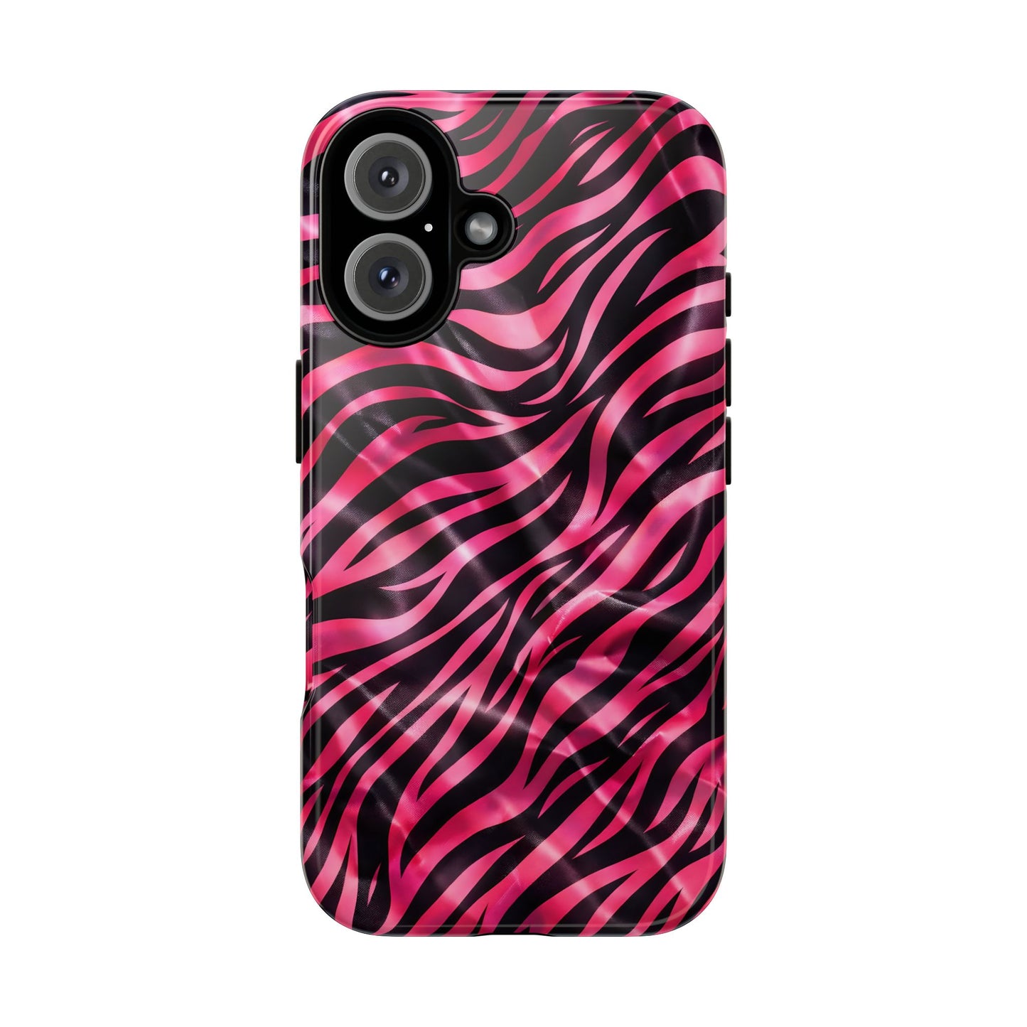 Pink Zebra Tough Phone Case — Glossy Protective Phone Cover