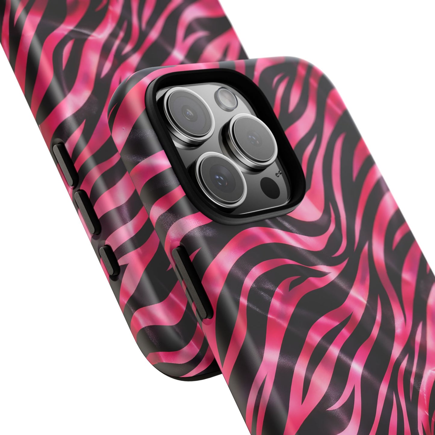 Pink Zebra Tough Phone Case — Glossy Protective Phone Cover