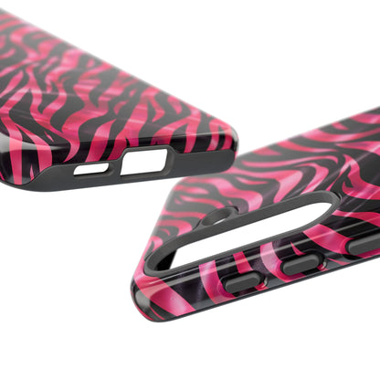 Pink Zebra Tough Phone Case — Glossy Protective Phone Cover