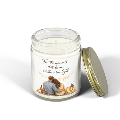 Scented Candle — Coconut Apricot Wax "For the moments that deserve a little extra light" (9oz)