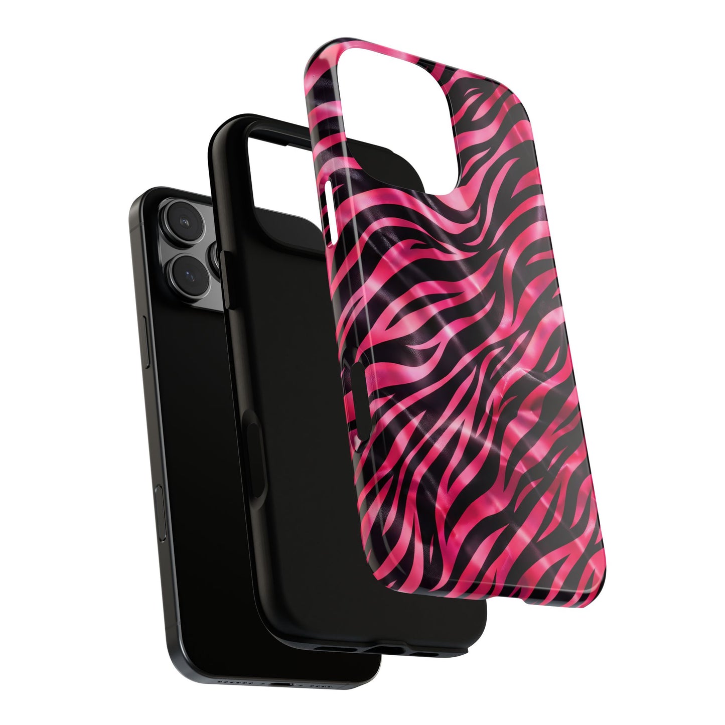 Pink Zebra Tough Phone Case — Glossy Protective Phone Cover