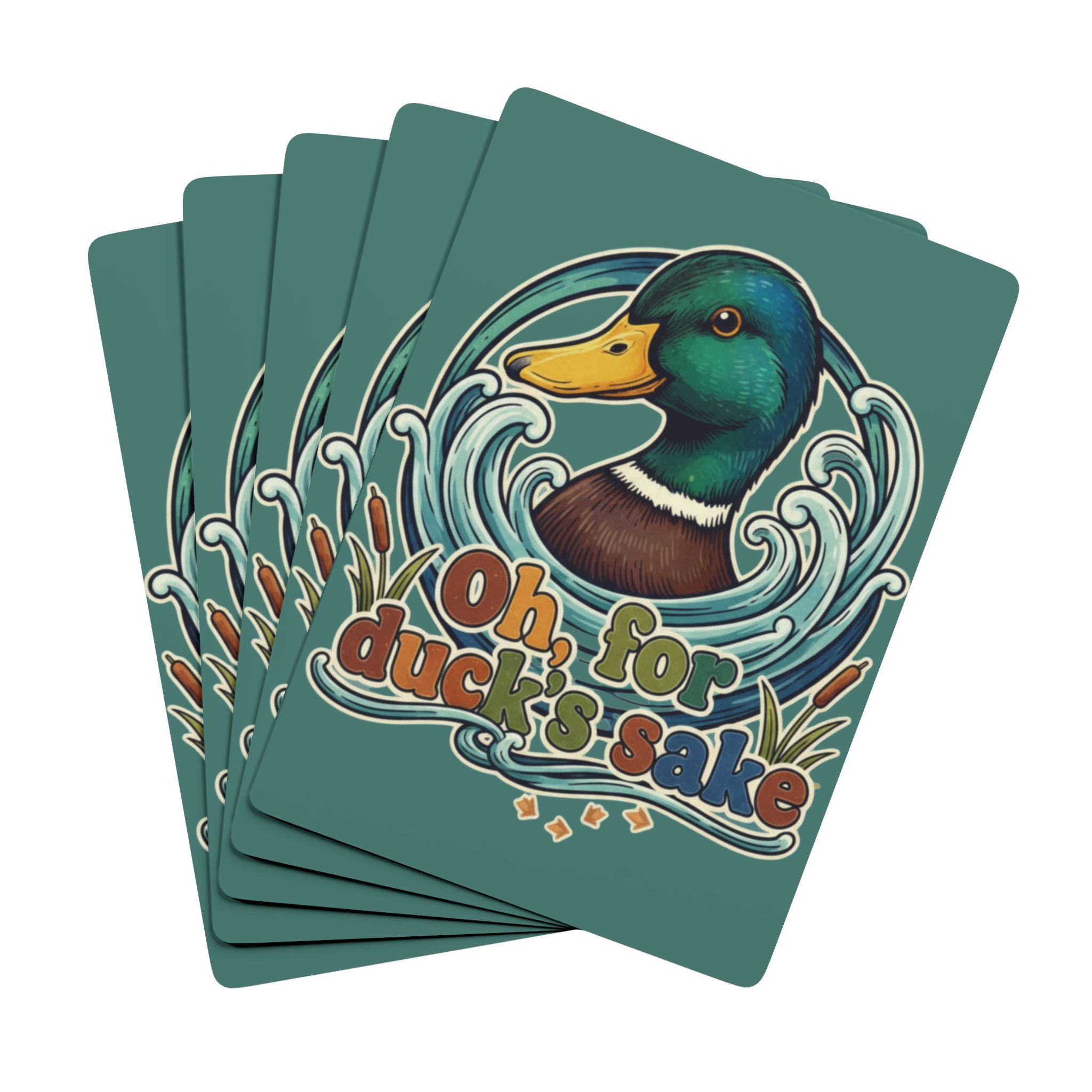 Mallard Duck Poker Playing Cards — Oh, For Ducks Sake | Adult Humor Card Deck