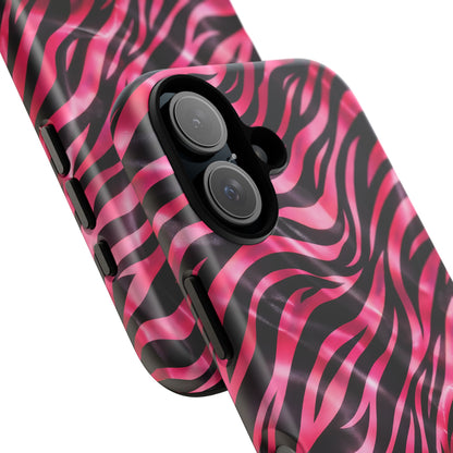 Pink Zebra Tough Phone Case — Glossy Protective Phone Cover