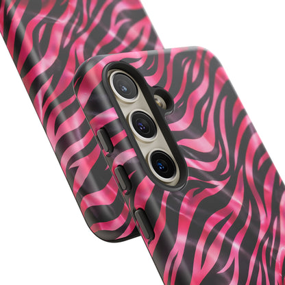 Pink Zebra Tough Phone Case — Glossy Protective Phone Cover