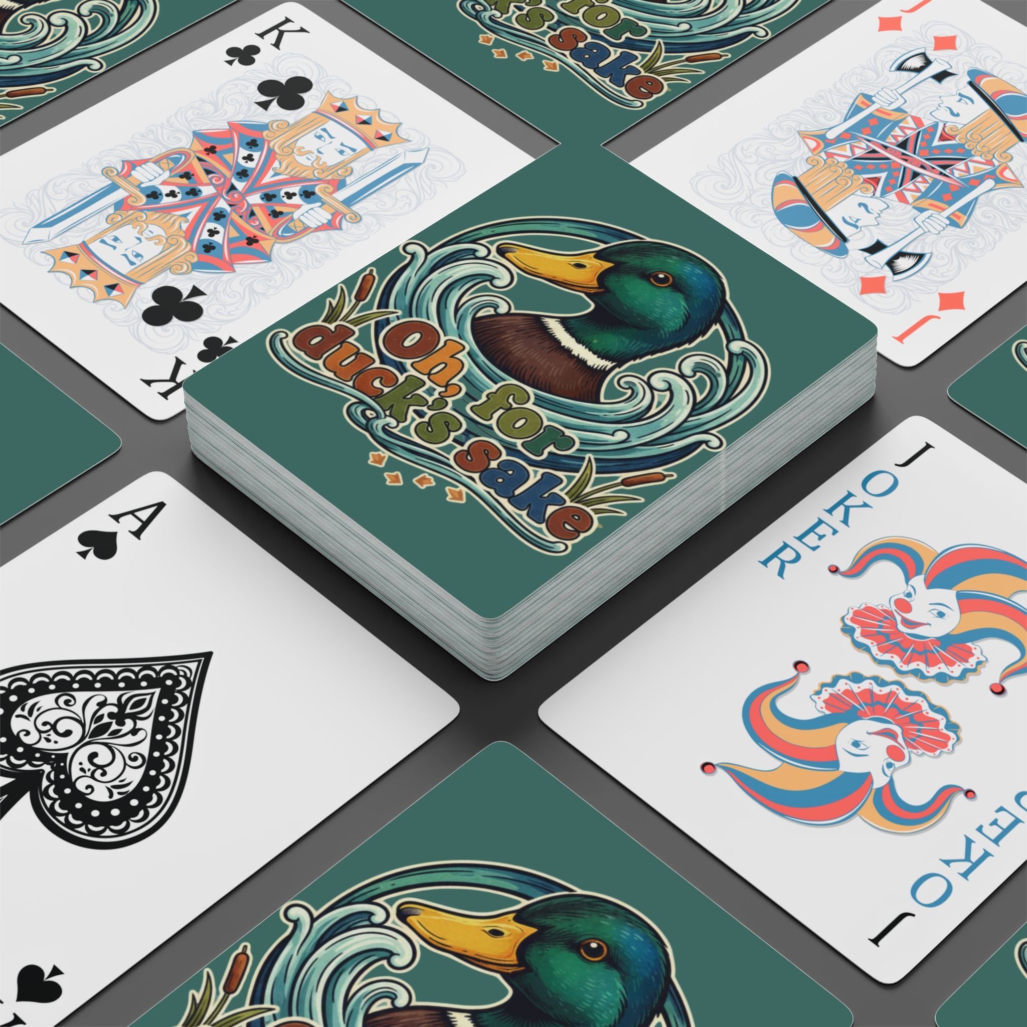 Mallard Duck Poker Playing Cards — Oh, For Ducks Sake | Adult Humor Card Deck
