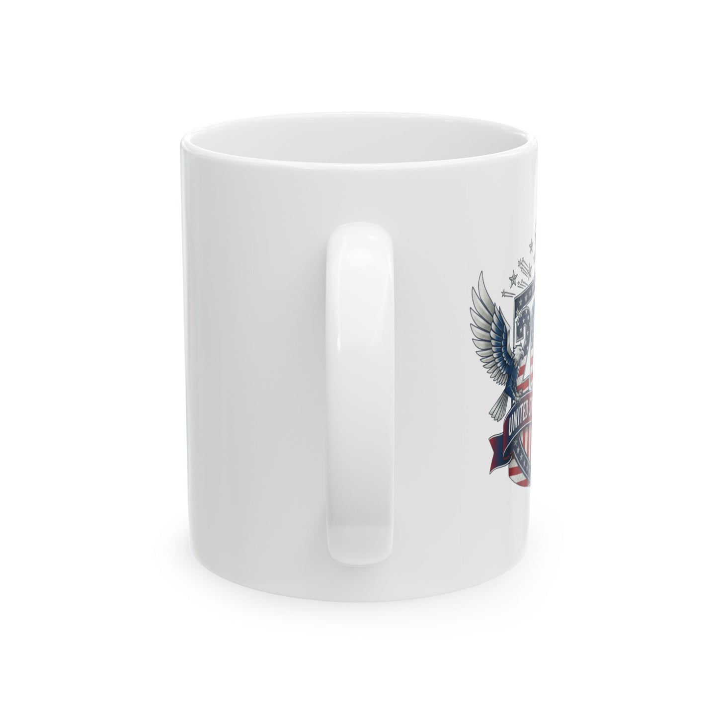 American Eagle Crest Ceramic Mug — Patriotic 11oz & 15oz Coffee Cup